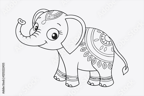 A beautiful baby elephant design.