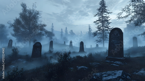 A solitary, crumbling lighthouse in the middle of a mist-filled swamp, its weak light casting faint reflections on the stagnant waters.