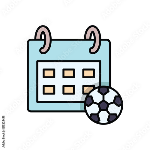 Sports Calendar vector icon