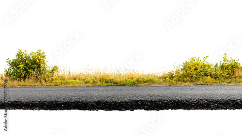 Wallpaper Mural Asphalt road in the countryside, side, view, isolated on transparent background Torontodigital.ca