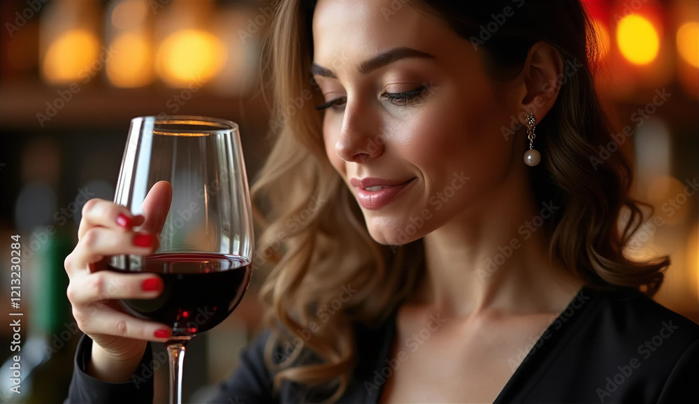 Grace in Every Pour. A touch of a Sommelier woman Grace in Every Pour. A touch of a Sommelier woman