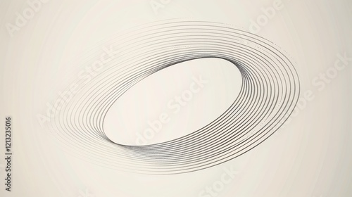 Oval Geometric Shapes Pattern Flat Vector Illustration