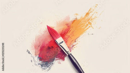 Professional Paintbrush for Creative Illustration Flat Vector Illustration