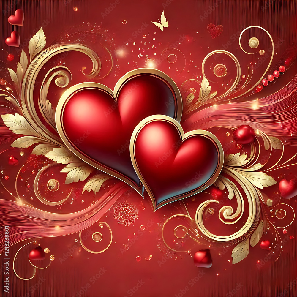 red hearts on red background with bokeh. Valentine's day background
red hearts on red background with bokeh. Valentine's day background