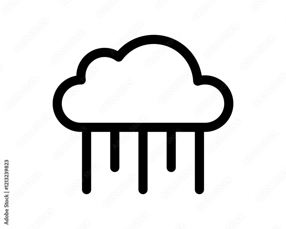 Bold, minimalist rain cloud icon. Perfect for weather apps, websites, or infographics needing a clean, modern design. Versatile and easily adaptable to various styles and color palettes. Bold, minimalist rain cloud icon. Perfect for weather apps, websites, or infographics needing a clean, modern design. Versatile and easily adaptable to various styles and color palettes.