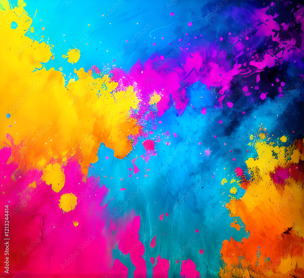 Fototapeta premium Wallpaper colorful design, shapes and textures, color background.Modern abstract bright amazing Vibrant abstract waves in purple color, modern design poster background, Generative AI