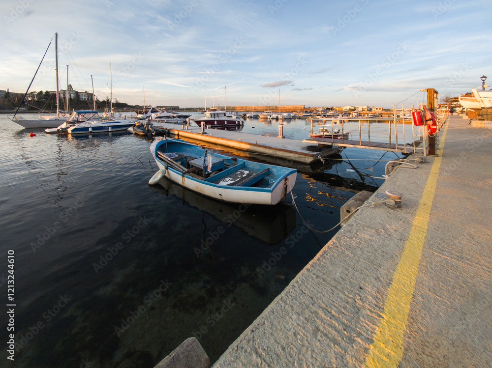Sunset view of the port of Sozopol, Bulgaria Sunset view of the port of Sozopol, Bulgaria