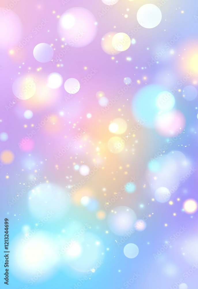 Dreamy bokeh pastel background with soft light and colorful glow