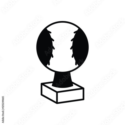 Baseball Trophy vector icon