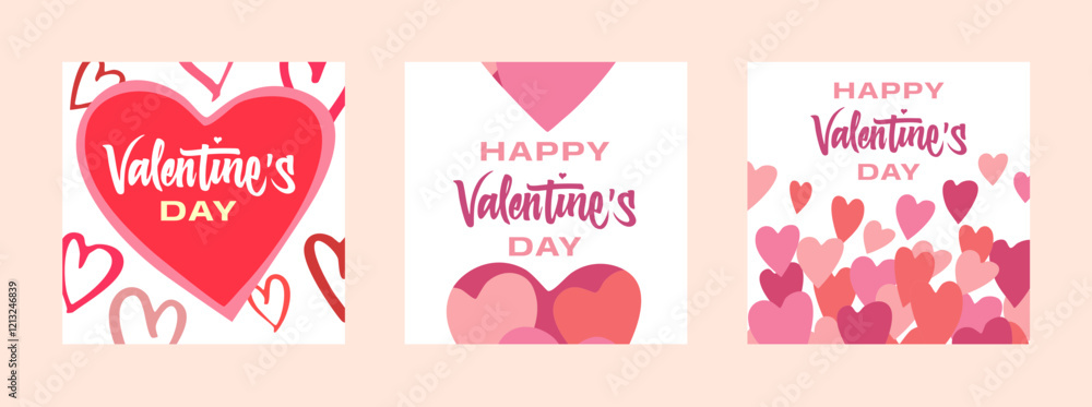 Hand-lettered Valentine's Day card with romantic heart accents in warm red and purple tones, ideal for invitations, greeting cards, or social media content Hand-lettered Valentine's Day card with romantic heart accents in warm red and purple tones, ideal for invitations, greeting cards, or social media content