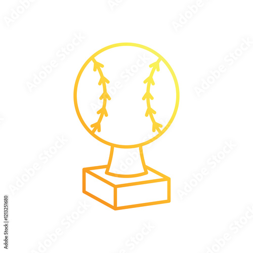 Baseball Trophy vector icon
