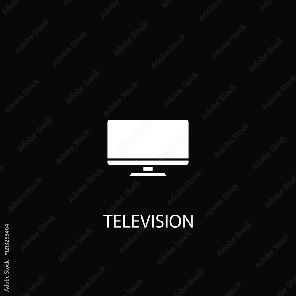 Modern Television Icons for Media and Entertainment Modern Television Icons for Media and Entertainment
