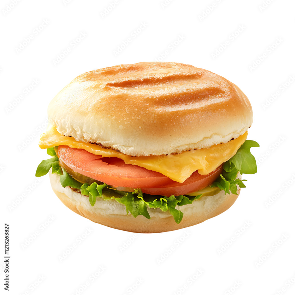 Burger sandwich with a sandwich on transparent background Burger sandwich with a sandwich on transparent background