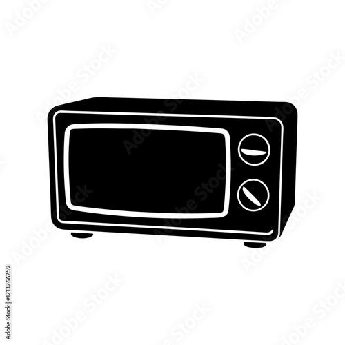  microwave oven vector silhouette illustration design