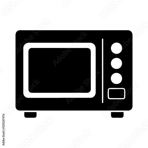  microwave oven vector silhouette illustration design