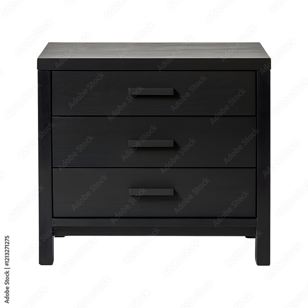 Modern Minimalistic Nightstand with Two Drawers on transparent background Modern Minimalistic Nightstand with Two Drawers on transparent background