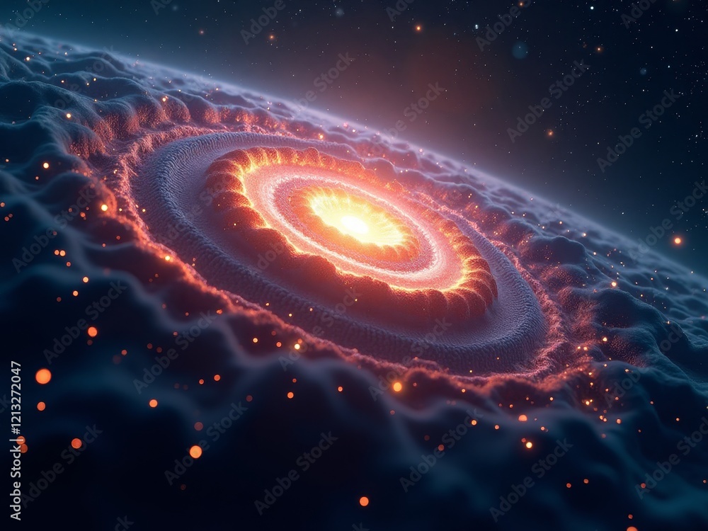 Fototapeta premium A massive star collapsing into a black hole