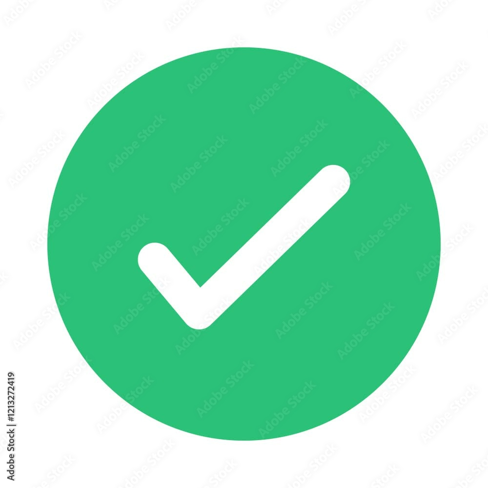 Green Checkmark Icon for Approval or Success Confirmation Green Checkmark Icon for Approval or Success Confirmation