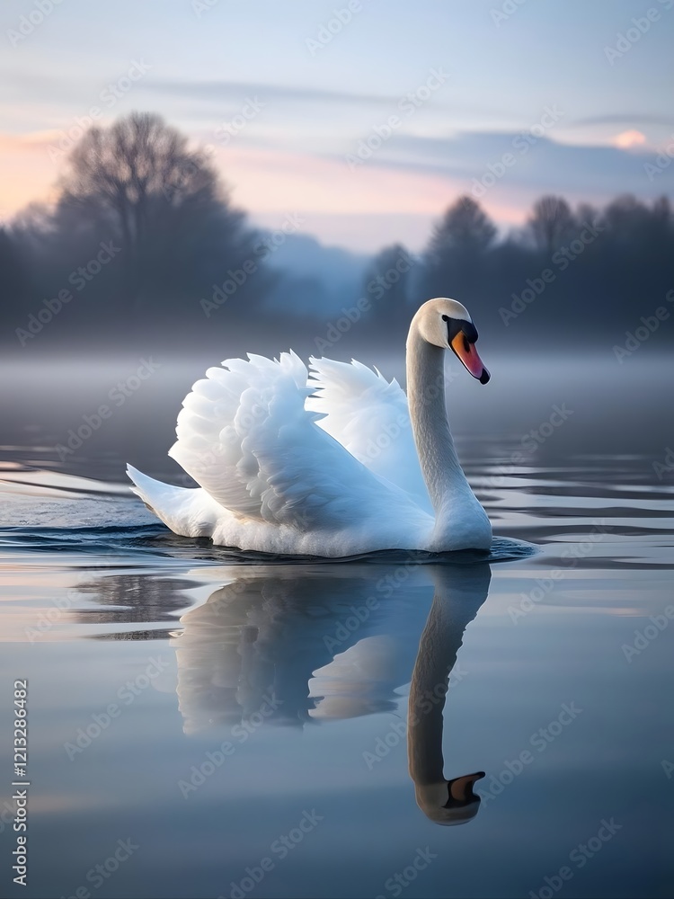 Fototapeta premium swan on the lake
