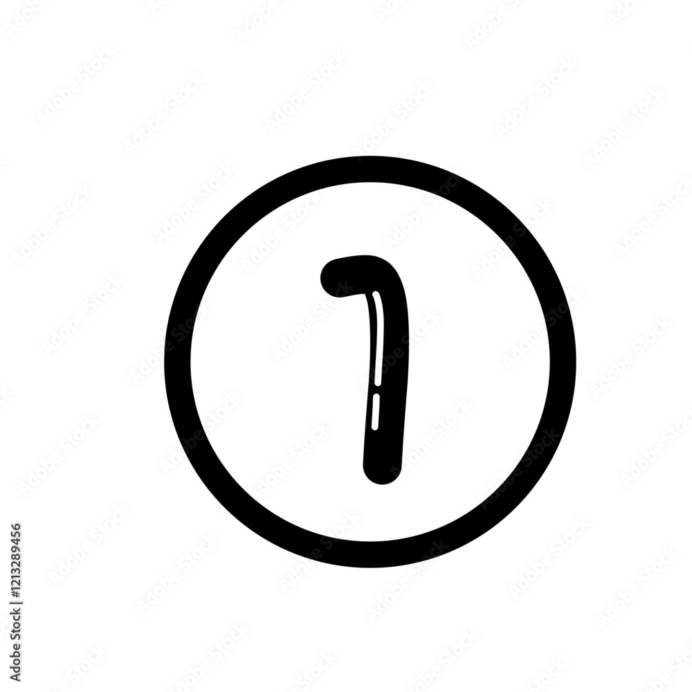 Circle number symbol sign Circle number symbol sign