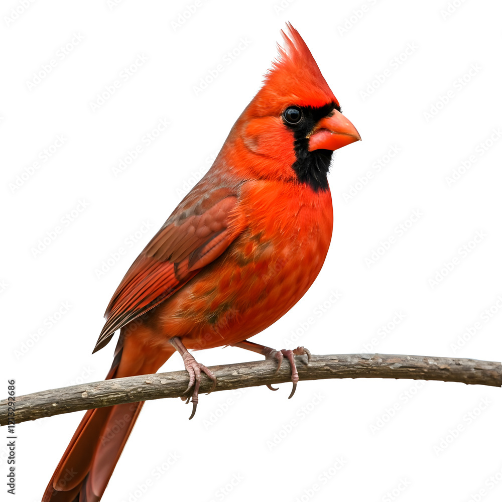 Northern Cardinal Bird Isolated on Transparent Background. PNG Northern Cardinal Bird Isolated on Transparent Background. PNG