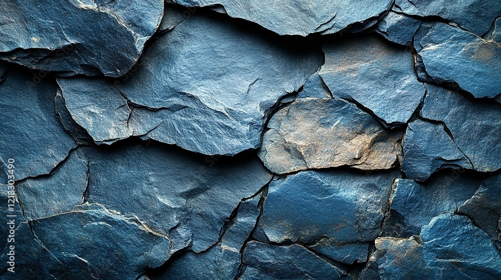 Dark Blue Irregularly Shaped Stone Texture Dark Blue Irregularly Shaped Stone Texture