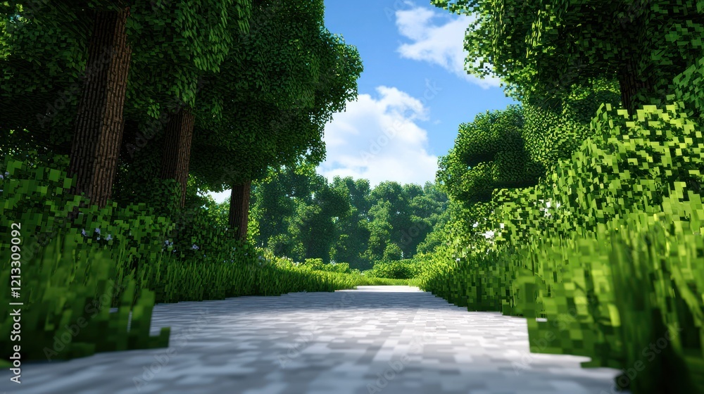Obraz premium Sunlit Forest Path