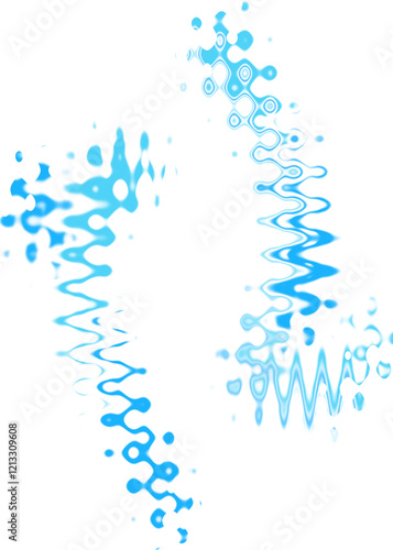 An abstract transparent wavy color blur design element.