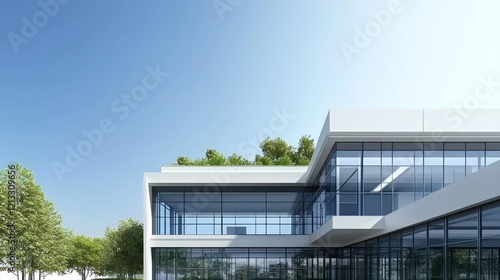 Wallpaper Mural Modern Office Building with Green Roof Torontodigital.ca