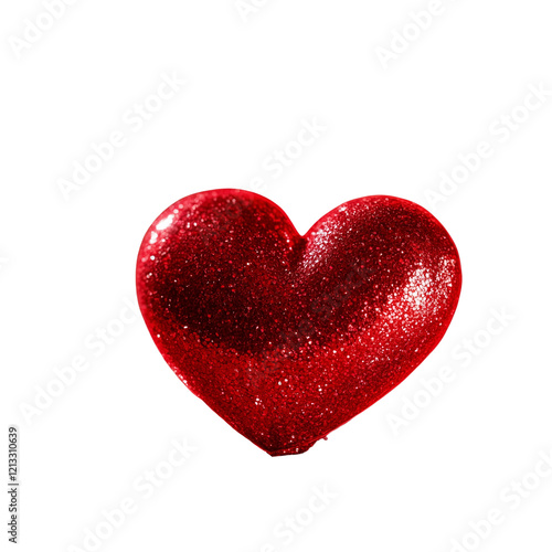 red heart isolated on white background