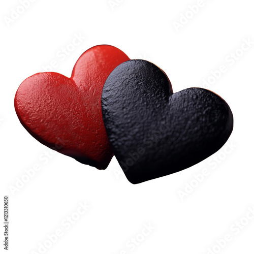 red heart isolated on white background