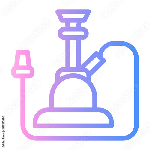 hookah Line Gradient Icon