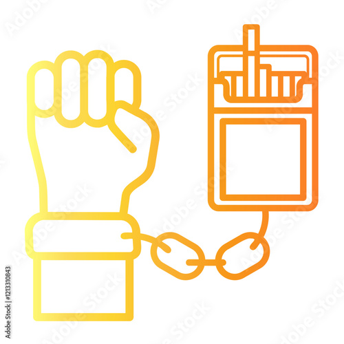 addiction Line Gradient Icon