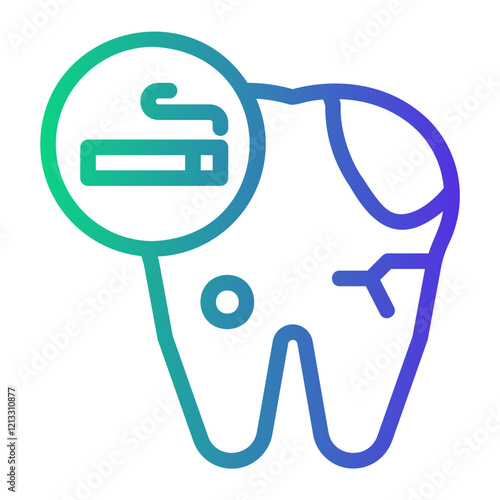 caries Line Gradient Icon