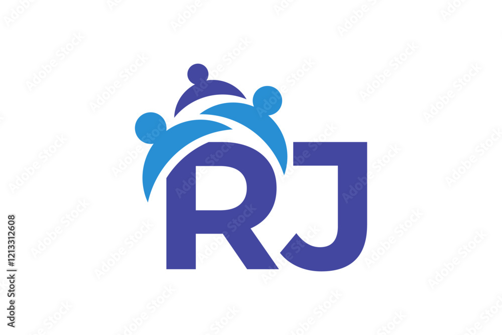 Fototapeta premium RJ letter business logo design