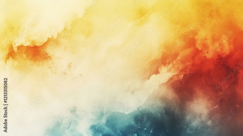 Vibrant blend of warm yellow, orange, and cool blue abstract colors Vibrant blend of warm yellow, orange, and cool blue abstract colors