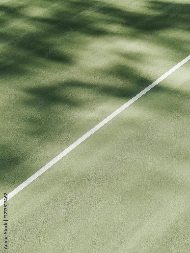 White line and shadows on tennis court, modern abstract branding - minimalist editorial brand content for social media faceless digital marketing, website background, blog cover