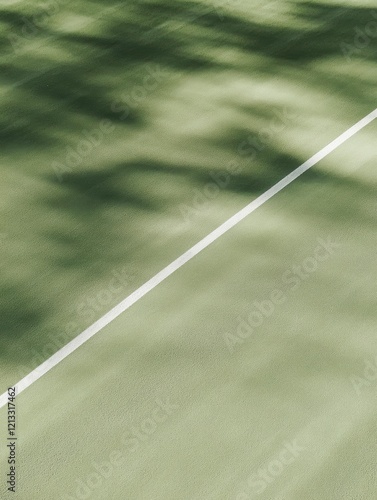 Obraz na płótnie White line and shadows on tennis court, modern abstract branding - minimalist editorial brand content for social media faceless digital marketing, website background, blog cover w salonie