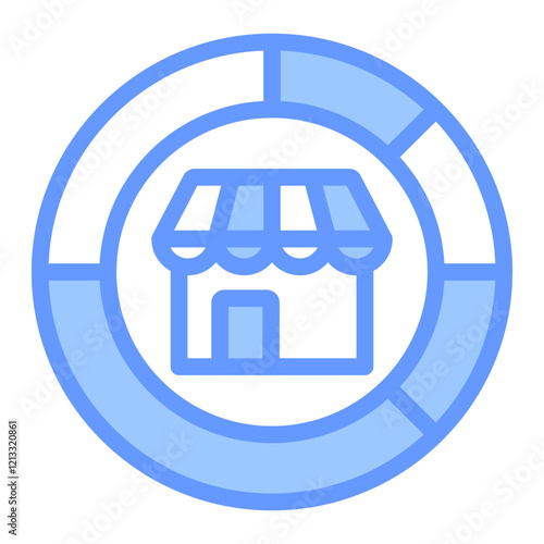 Segmentation Blue Icon