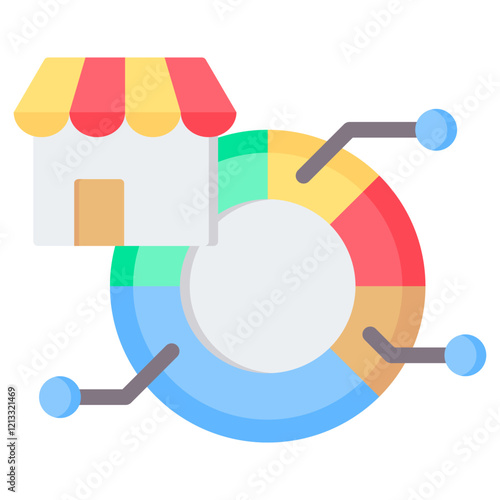 Market Penetration Flat Icon