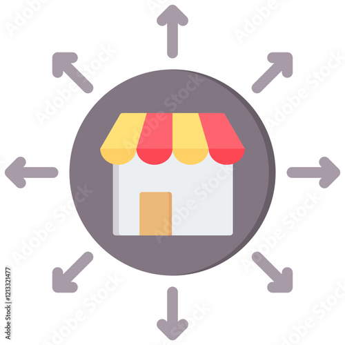 Expansion Flat Icon