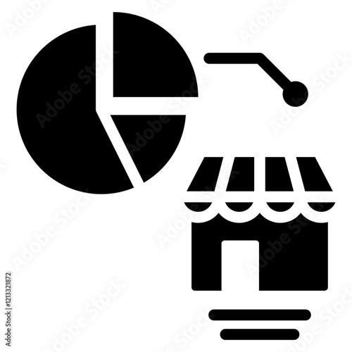Market Share Glyph Icon