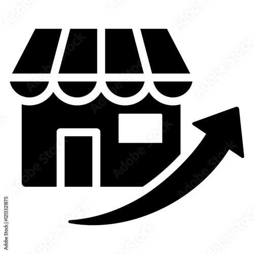 Market Growth Glyph Icon