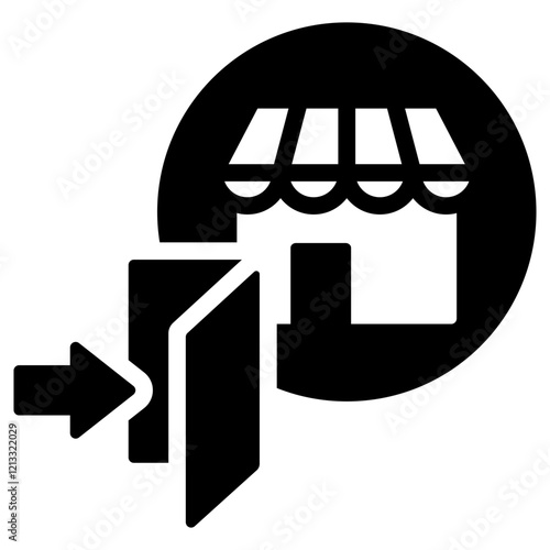 Market Entry Glyph Icon