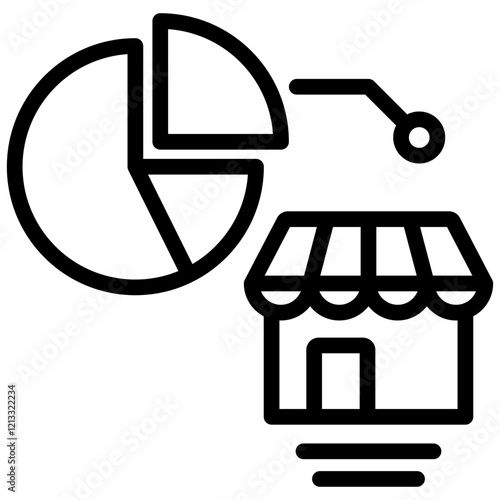 Market Share Outline Icon