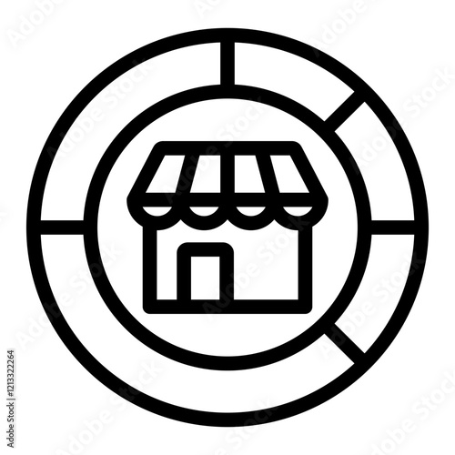 Segmentation Outline Icon