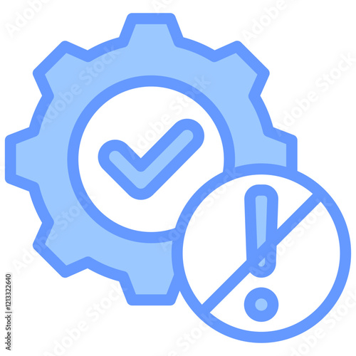 Zero Defect Blue Icon