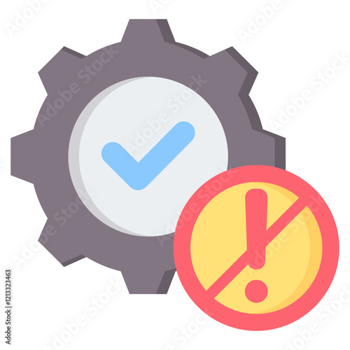 Zero Defect Flat Icon