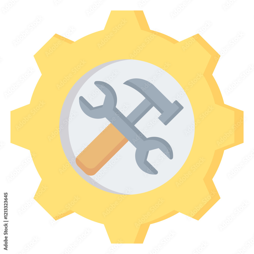 Maintenance Management Flat Icon Maintenance Management Flat Icon