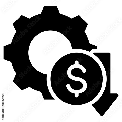Cost Reduction Glyph Icon
